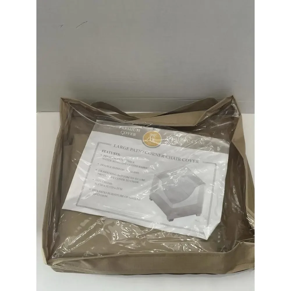 High Quality Monterey Large Patio Corner Chair Cover in Beige by TK Classics